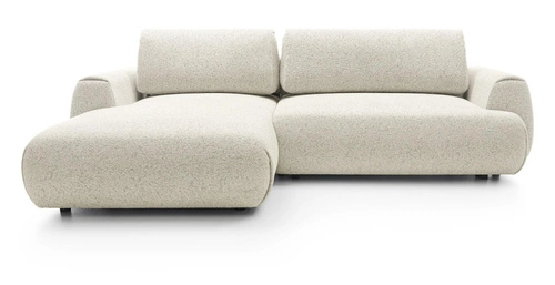 Rohová rozkládací pohovka levá Ljung béžová moderní s úložným prostorem do obýváku Intesi