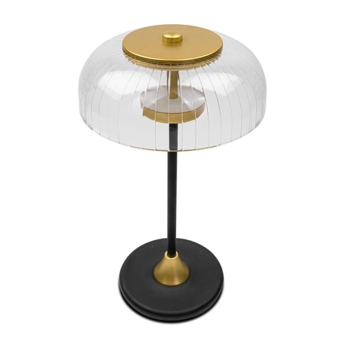 LED noční lampička Vitrum moderní glamour do ložnice černá a zlatá ALTAVOLA DESIGN
