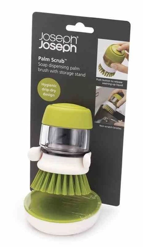 JJ - Kartáč na mytí nádobí s pumpičkou, šedý