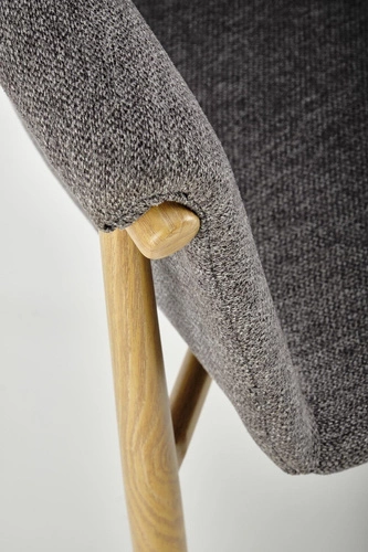 Čalouněná jídelní židle s područkami Mathilde šedá Intesi moderní skandinávský styl