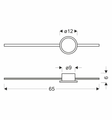 Moderní nástěnné LED svítidlo BATUTA 2 patina a bílý stínidlo do obýváku a ložnice 65 cm