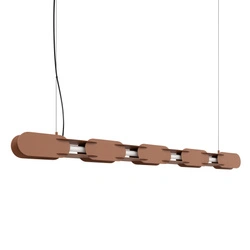 Závěsné LED svítidlo CHAIN mocca nad kuchyňský ostrůvek moderní 158 cm