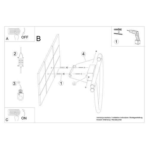 Nástěnné svítidlo GALAKSE černé LED 2700-6500K
