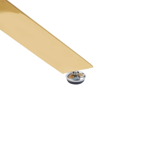 Kulatý skleněný stůl Edward černý mramor zlaté nohy glamour do jídelny nebo obýváku 100 cm