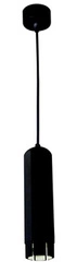 Moderní závěsné svítidlo černý válec Candellux s nastavitelnou výškou do kuchyně a nad stůl
