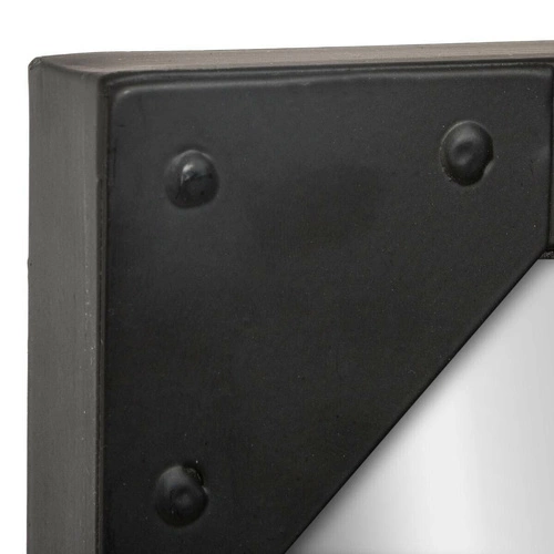 Obdélníkové zrcadlo Lola 54x74 cm černé závěsné industriální do předsíně Atmosphera