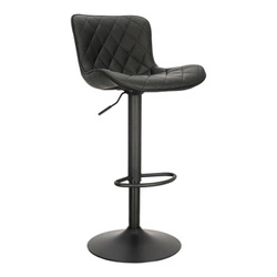 Barová židle Aland černá moderní s opěrkou otočná výškově nastavitelná do kuchyně a k ostrůvku Intesi