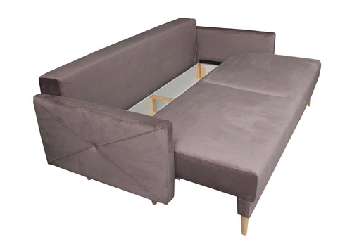 Rozkládací pohovka s úložným prostorem Saxo růžová skandinávský styl na spaní do obýváku Intesi