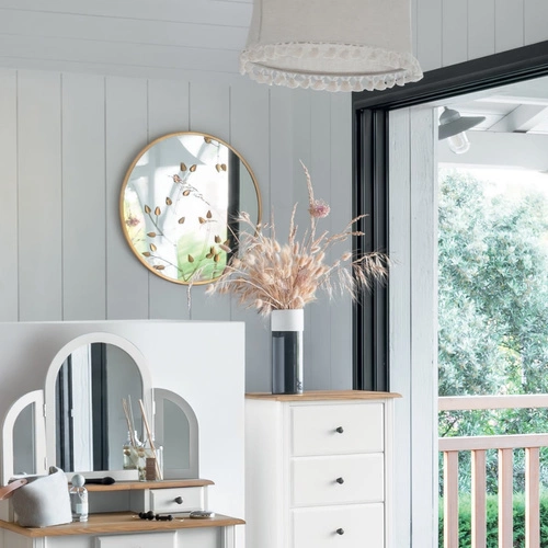 Zrcadlo Feuille 58cm zlaté výprodej