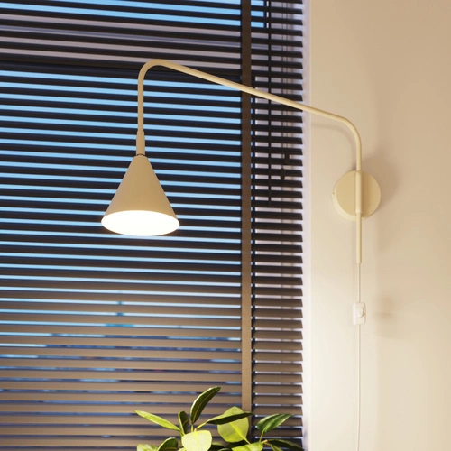 Nástěnné svítidlo NOX béžové moderní kovové do ložnice a obýváku SOLLUX LIGHTING 61 cm