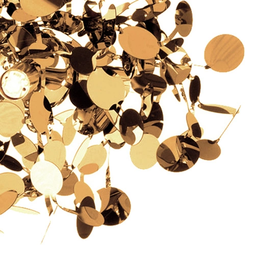 MONETTI zlatá 40 cm závěsná lampa