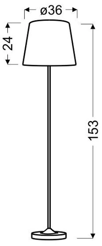 Stojací lampa Segin 1x60W E27 + stínidlo stejného indexu