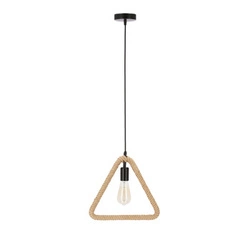 Závěsná lampa Triun černá+béžová 1x40W E27