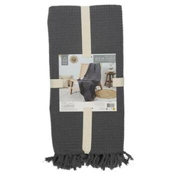 Bavlněný přehoz na postel waffle 120x150 cm grafitový Intesi moderní