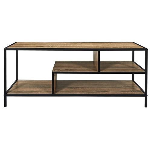 Industriální TV stolek Edison 110 cm volně stojící do obýváku dřevo a kov