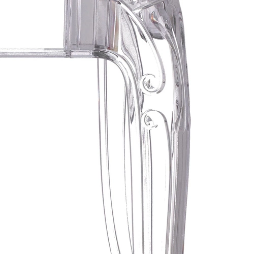 Kulatý skleněný stůl Ghost 80 cm transparentní glamour do jídelny a obývacího pokoje Intesi