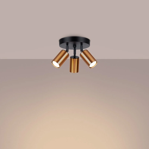 Stropní svítidlo WINX 3P černá měď moderní ocelové do obýváku a ložnice SOLLUX