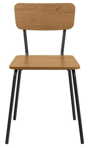 Jídelní židle Peru Actona moderní dub s černými kovovými nohami