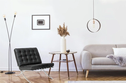 Odpočinkové křeslo BA1 inspirované Barcelona černá ekokůže moderní do obýváku glamour