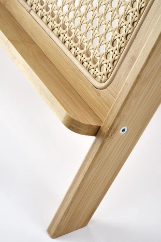 Ratanový konferenční stolek Balli boho s obdélníkovou skleněnou deskou v přírodní barvě do obývacího pokoje Intesi