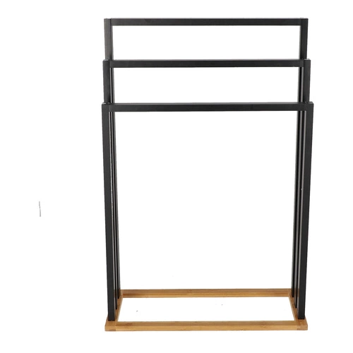 Moderní bambusový stojan na ručníky černý boho 3 ramena 5five simply smart