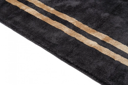 Moderní viskózový koberec Imperial Black 200x300 cm ručně vyráběný do obýváku a ložnice