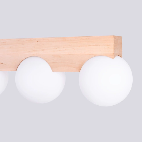 Stropní svítidlo BULBO 4 moderní kulaté dřevěné do obýváku a ložnice Sollux