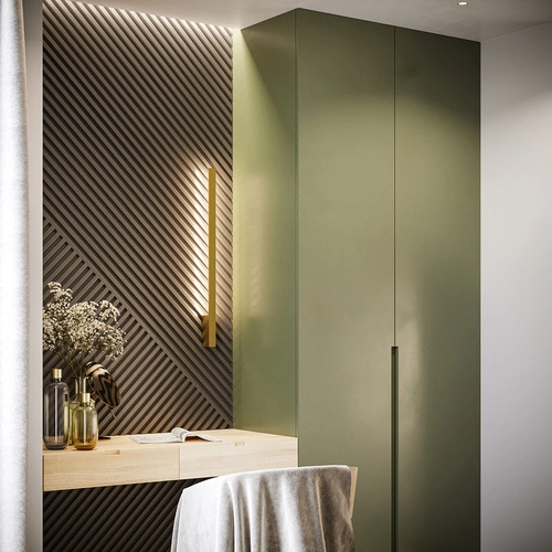 Moderní nástěnné LED svítidlo LAHTI M zlaté 70 cm do obýváku a ložnice hliník Thoro