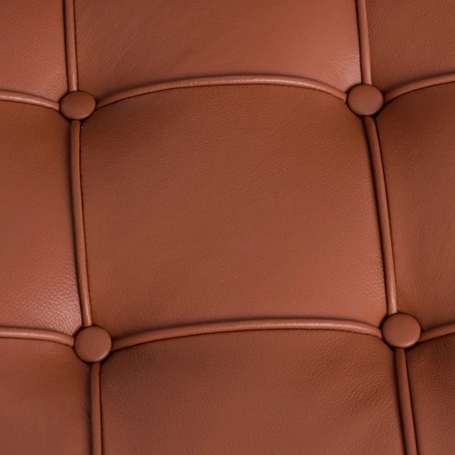 Relaxační křeslo BA1 pravá kůže hnědé inspirované Barcelona do obýváku moderní