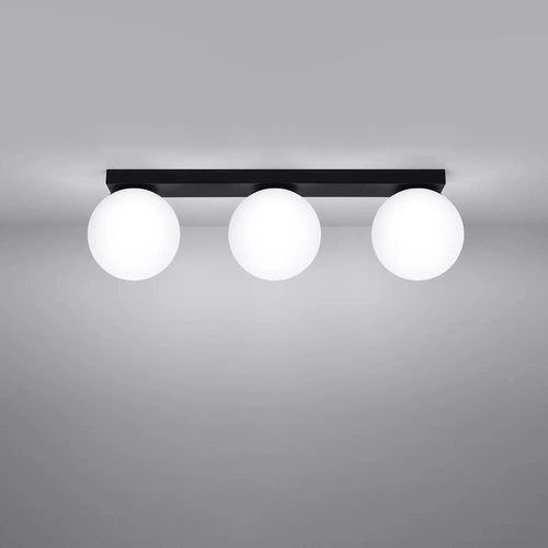 Moderní stropní svítidlo YOLI 3 černé kovové do obývacího pokoje a ložnice SOLLUX LIGHTING