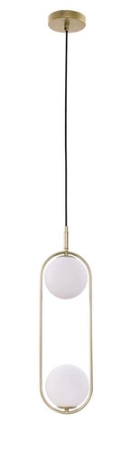Závěsná lampa Cordel 2x28W G9 mosazná