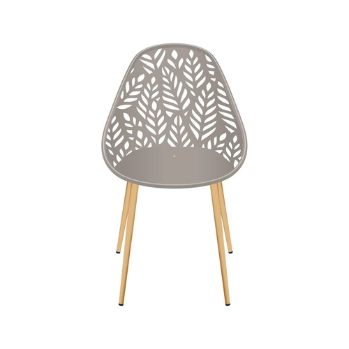 Moderní béžová jídelní židle Lucena Intesi z odolného plastu, snadno omyvatelná