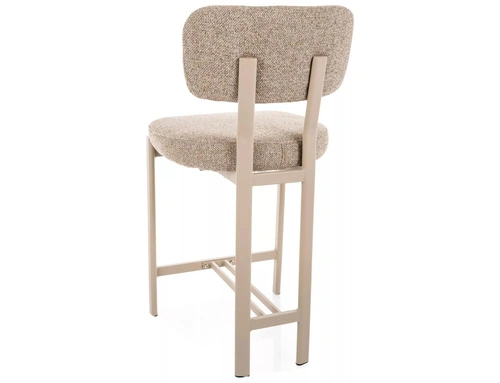 Barová židle Montico béžová čalouněná s opěrkou k kuchyňskému ostrůvku