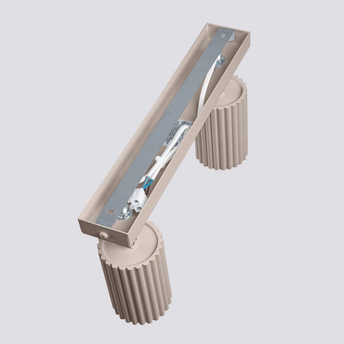 Stropní svítidlo KARBON 2 moderní béžové nastavitelné do obýváku a kuchyně hliník