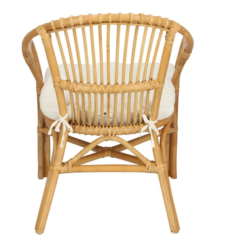 Ratanové křeslo Neta boho do obýváku s područkami a polštářem Atmosphera přírodní