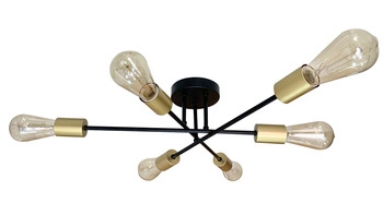Stropní svítidlo Crespilo černé 6x40W E27