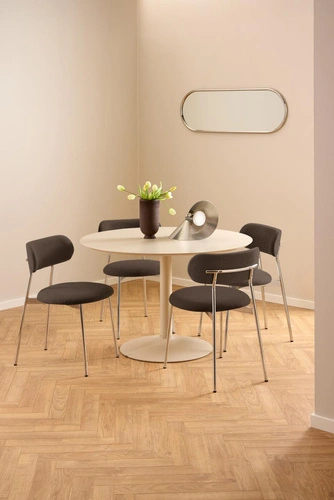 Jídelní čalouněná židle Lyric Actona hnědá chromovaná