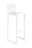 Zahradní barová židle Barcino bílá kovová s opěrkou moderní do kuchyně i exteriéru Resol