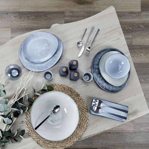 Keramická miska na polévku Laguna Intesi 350 ml zelená moderní do jídelny