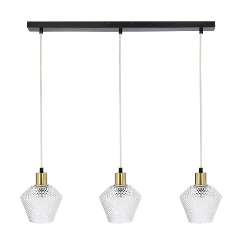 Závěsná lampa Sk.eniko černá 3x40W E14 čiré stínítko