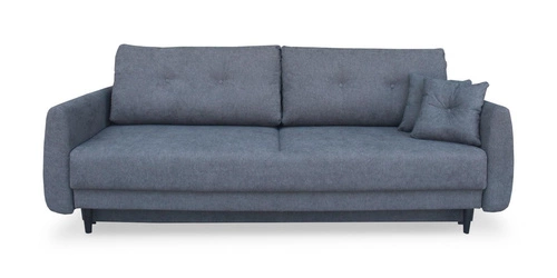 Rozkládací pohovka s úložným prostorem Forn Intesi grafitová, moderní do obýváku na spaní