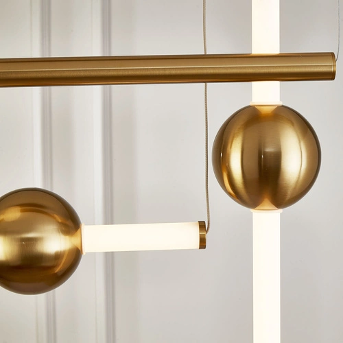 Závěsné LED svítidlo O-LINE Step into Design mosaz 110 cm moderní do obýváku