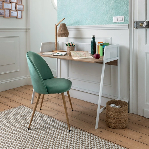 Čalouněná jídelní židle Slano Atmosphera zelená, moderní, kovové nohy