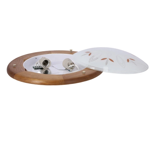 Stropní svítidlo Rustica 40 kulaté dřevěné dubové do jídelny a předsíně CANDELLUX