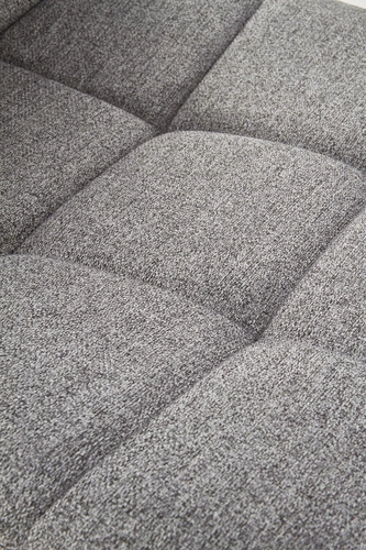 Čalouněná jídelní židle Cloud Intesi šedá, moderní, prošívaná, na černých nohách