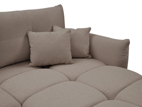 Rohová rozkládací pohovka Bode pravá hnědá moderní do obýváku s úložným prostorem Intesi