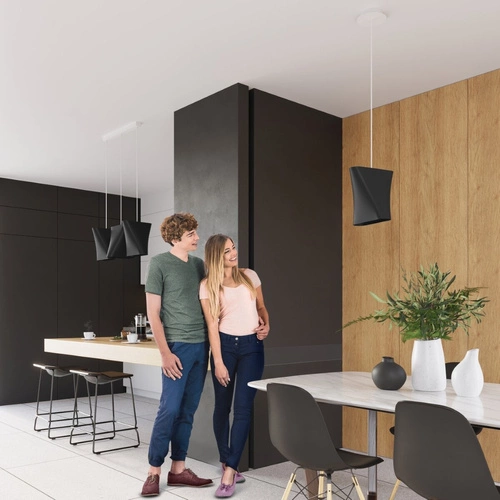 Moderní lustr Blum 3 černý závěsné svítidlo nad stůl do obýváku nebo kuchyně