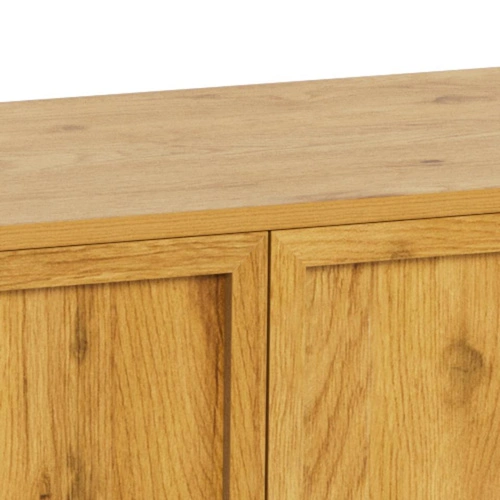 Komoda Palmdale dub přírodní černá 158 cm moderní do obývacího pokoje