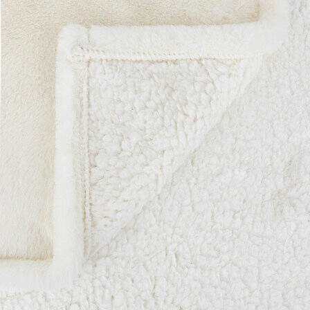 Teplá bílá fleecová deka s rukávy na pohovku Atmosphera Aksel