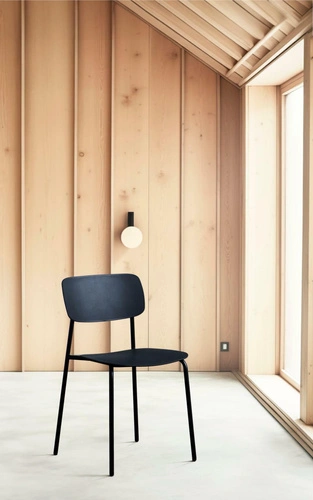 Jídelní a kuchyňská židle Kirkland moderní černá stohovatelná